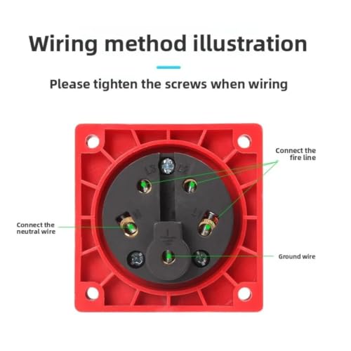 Plug socket de aviación industrial 5P 16A para corriente trifásica 6