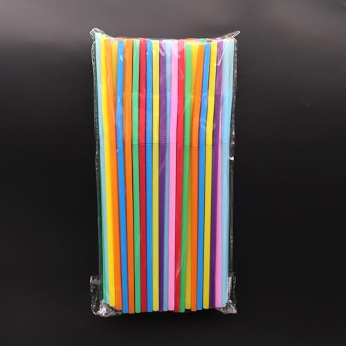Pitillos plásticos flexibles desechables multicolor 200 unidades miniatura 1