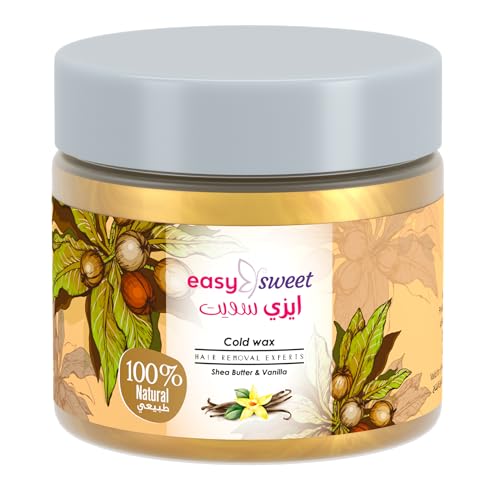Easy Sweet Cold wax 100% natural Hair Removal 200g pack Shea butter and Vanilla Extract