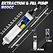 ExtreSpo 500CC Fluid Extractor, Fluid Syringe Pump, Oil Extractor for Cars Ships Engines Lawn Mowers Fluid Extraction and Filling, with 2 Transparent Hose