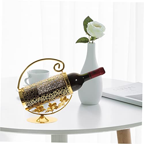 Luxshiny 2 Peças De Ornamentos De Suporte De Vinho De Ferro Nórdico Dourado