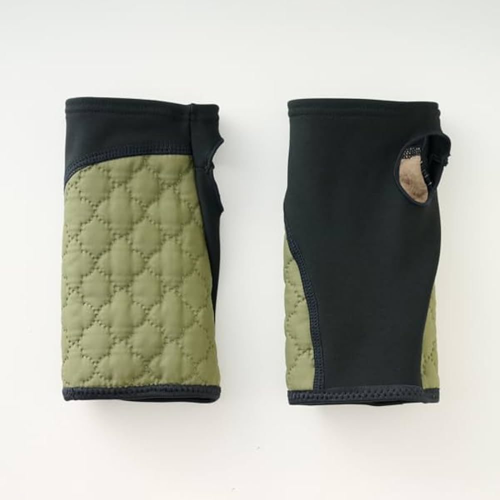 【未使用品】bonbone 発熱ウォーマー手首用（Lサイズ） Amazon | bonbone 発熱ウォーマー キルト 手くび用 カーキ L