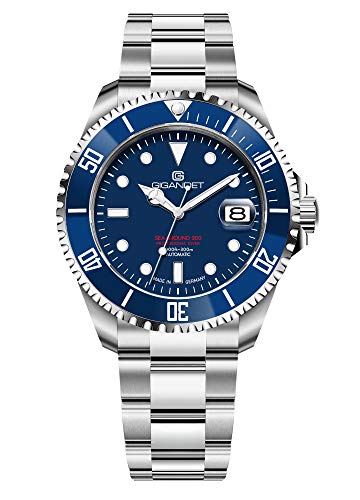 Gigandet Ocean King G404-001M Men's Automatic Watch - Made in Germany - Sapphire Glass - Swiss Super Luminova - Stainless Steel - 300 m / 30 Bar Waterproof