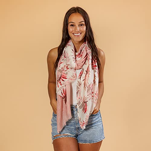 Hadley Wren Womens Coastal Spring Printed Lightweight Fashion ScarfLightweight Fashion Scarf3
