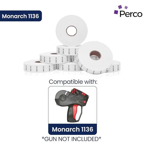 Etiquetas autoadhesivas Monarch 1136 Perco con texto Best by y tinta para comercio 2