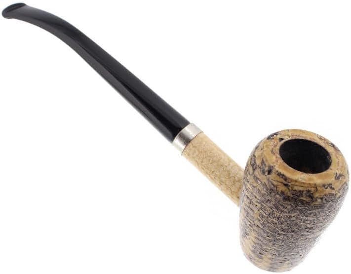 Elf Cobbit Bent Churchwarden Corncob Tobacco Pipe with Black Italian Acrylic Stem