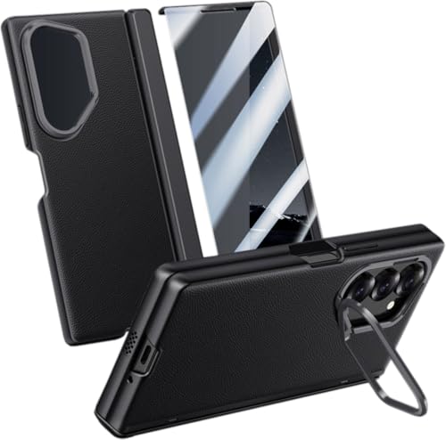 Étui en cuir pour Samsung Galaxy Z Fold6 protégeant la charnière des bris et des rayures