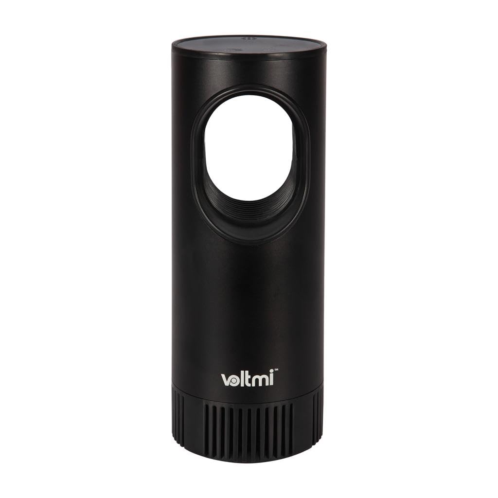 Voltmi Aura 2.0 Air Purifier for Home | Real-time Air Monitoring | Portable Air Purifier for Car & Room | HEPA Filter | Removes Up To 99.9% of Pet Dander, Smoke, Dust, Colour (Black)