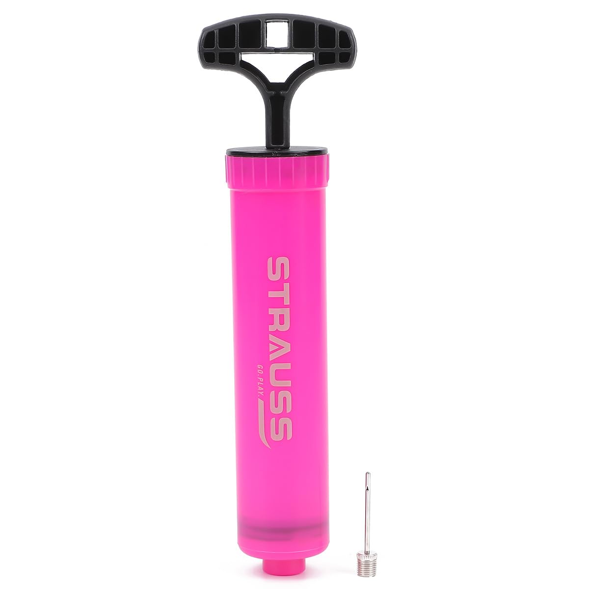 Strauss Hand Air Pump for Sports | Suitable for Football, Volleyball, Basketball, Rugby, Soccer Ball, Other Inflatable Balls | Air Inflator with Stainless Steel Pin (1 pcs), (Pink) (B0C4FGFBCQ) Amazon Price History, Amazon Price Tracker