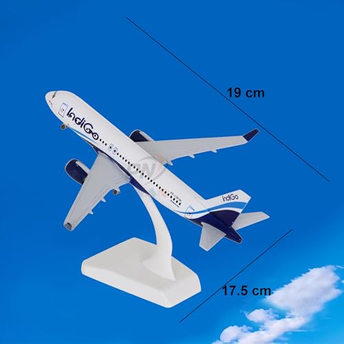 Image of Big Size Indigo Airways Airlines A320 Landing Gear Wheels Aeroplane Scale Model Die Cast Metal Aircraft Highly Detailed Replica Gift 19 Cm (Indigo Airways)