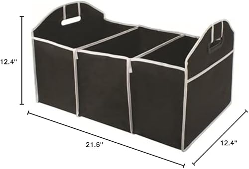 Miniatura 6 de Organizador de maletero extra grande, soporte portátil para automóvil, automóvil, SUV, sedán, almacenamiento plegable, con 3 compartimentos