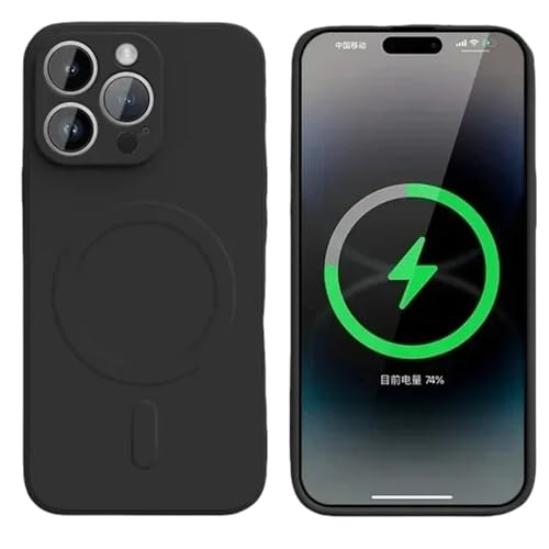 Coque magnétique iPhone 12 Pro Max noire évite les chutes et charge