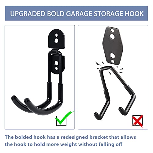 Heevir Garage Storage Hooks, 4 Pack 5 Inch Heavy Duty Wall Mount J Hook, Garden, Garage, Home Utility Hooks For Hanging, Small Steel U Hanger For Tool, Hose, Etc. #TOP2