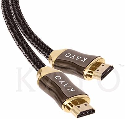 4K HDMI Cable -KAYO High Speed HDMI 2.0 Cable 18Gbps[Supports 4K HDR,UHD,3D,2160P,1080P,Ethernet]-Premium Nylon Braided HDMI Cord-Audio Return(ARC),Xbox 360,PS4/PS3 (40FT -1PK)