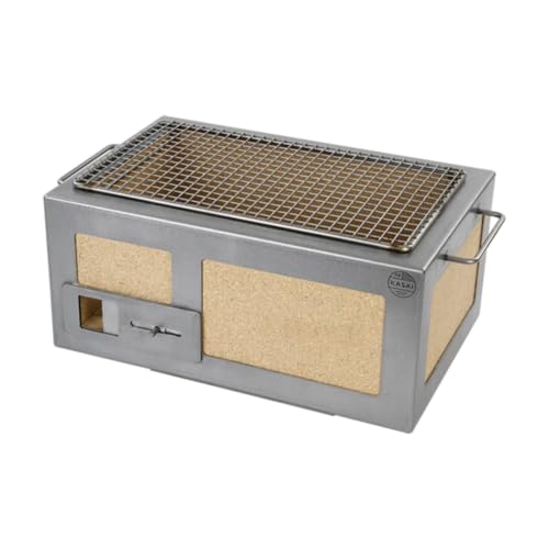 Kasai Konro Little Japanese Charcoal Grill Table Top Konro BBQ for Sear Plancha & Robata Cooking Made in Britain Feeds 2-4 people 11.1kg
