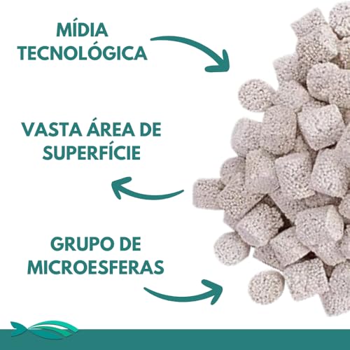 Mídia Biológica Cerâmica para Aquários e Lagos TM50001 Pote 300gr Total Mídia