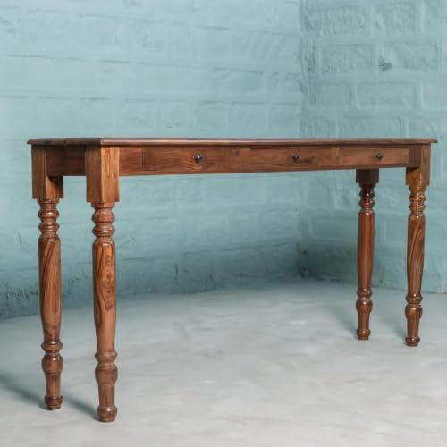 Image of Wooden Console Table for Living Room | Entryway Sofa console Table for Home & Office | Side Entrance console Table with storage drawers | Narrow Wooden Entryway Accent Table | Hallway, Foyer, Entrance