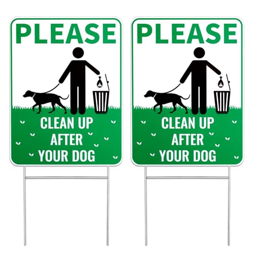 Letreros para limpiar excrementos de perro que solucionan la suciedad en jardines y entradas 2