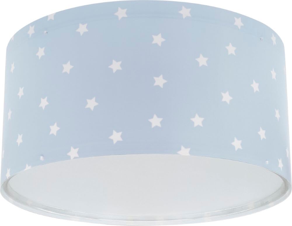 Dalber Lámpara plafón de techo infantil Star Light Estrellas Azul, plafones infantiles, 82216T, E27