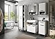 xonox.home Badezimmer Rocket X54A2723 Hängeschrank Schrank in Front weiß Nb. Korpus weiß Nb./anthrazit grau Nb.ca.34x68x28 cm