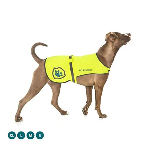 Pet & Protect Premium Dog Reflective Vest (Neon) High-Visibility Safety | Walking, Jogging, Training | Sizes to fit Small, Medium, Large Breeds 16-130 lbs. (Large)