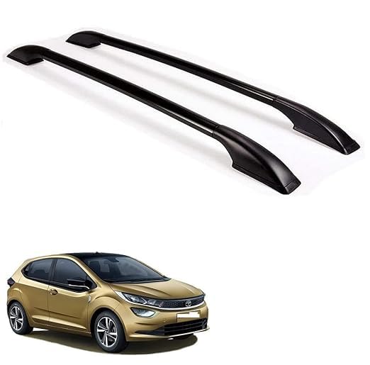 Car Non-Drilling Metal Roof Rail Black Set Suitable Tata Altroz-image-35