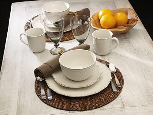 Pfaltzgraff Chateau Cream 16-Piece Stoneware Dinnerware Set, Service for 4, Off White - Image 10