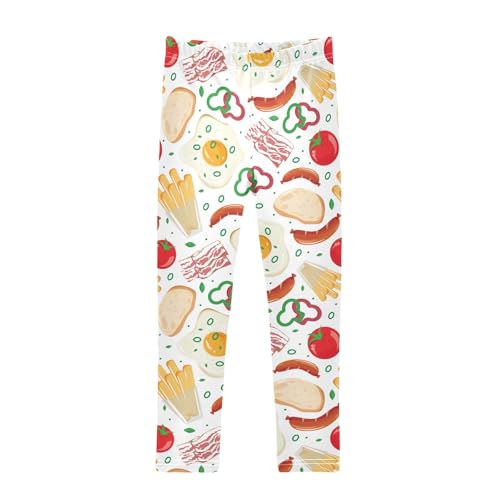 Girls Leggings Food Icons Toddler Girls Clothes Leggings for Girls Toddler Girls Leggings 3-4T
