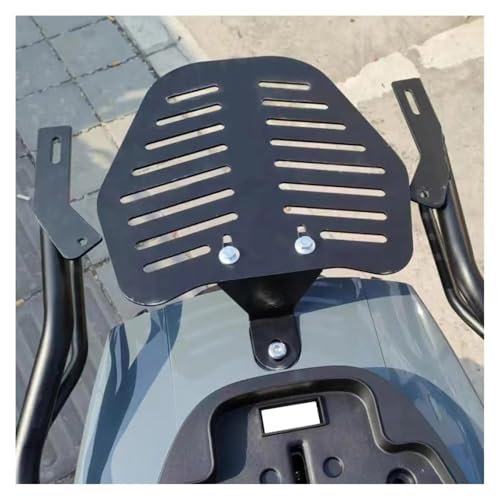 Porte-bagages arrière de moto en fer forgé avec support de panneau renforcé - 5
