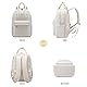 LOVEVOOK Rucksack Damen Groß, 18 Zoll Laptop Schulrucksack Teenager Mädchen mit Laptopfach, Wasserdicht Daypack Schultasche Reiserucksack für Schule Uni Reisen Arbeit, Cremefarben