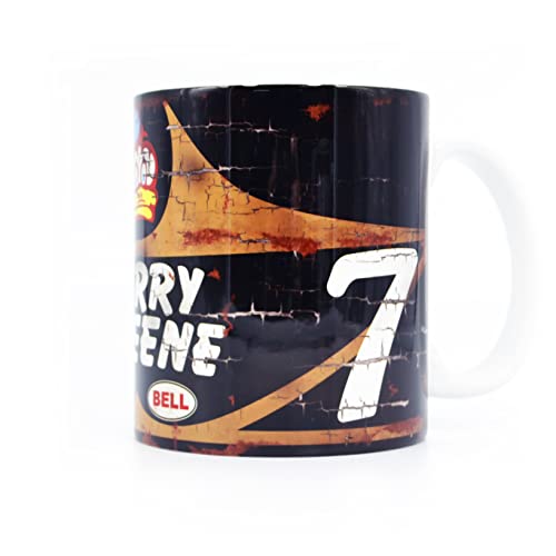 Barry Sheene Helmet Mug - Motorbike Racing - Coffee & Tea - Classic Motorcycle - Art - Suzuki - Vintage - MotoGP - Superbikes - Gift Ideas - Cup - Legacy Legends