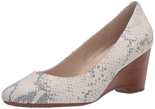 Cole Haan Women's The Go-to Wedge (60mm) Pump, Chalk Python Print Leather, 7 B US