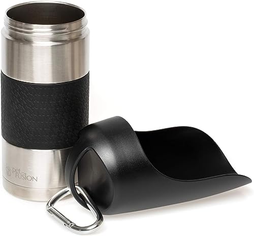 Petfusion Portable Dog Water Bottle&Dog Water Bottle Dispenser (New-Large 22Oz Dispenser) Insulated 2 Wall Stainless Steel- Optimal Cool Water Temp-Perfect Pet Water Bottle&Dog Travel Water Bottle #TOP28