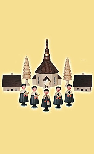 Figure Le Chiffre en Bois d'art artisanal des montagnes de Seiffener Carol pour Noël