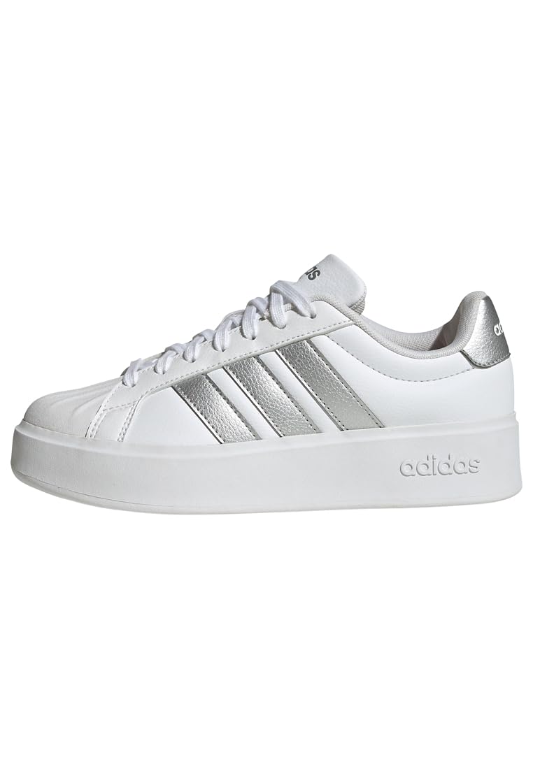 adidas Women's Streettalk Bold Shoes, FTWR White/Silver Met./Core Black, 9.5 UK