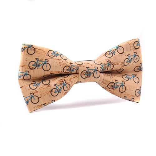 Gravata borboleta masculina feita à mão em Espanha com cortiça natural | Vegana e original | Serás o rei da festa. (Azul)