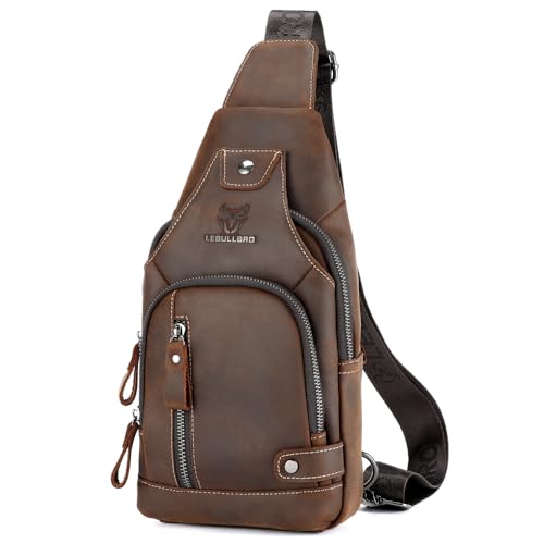Sling Bag for Men Genuine Leather