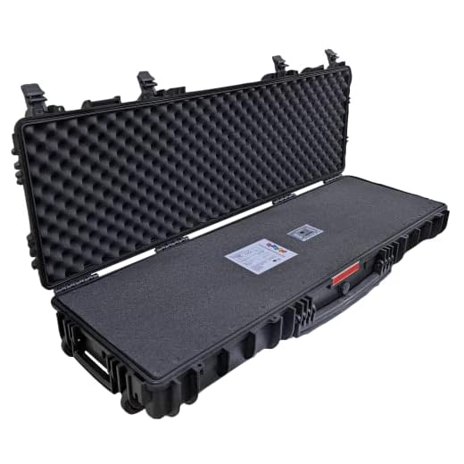 Cedar Mill Fine Firearms Tactical Double 2 Waterproof Rifle Hard Gun Case Pick & Pluck Cubed Foam for Scoped Guns Shotguns - Heavy-Duty Handle & Wheels + TSA Approved