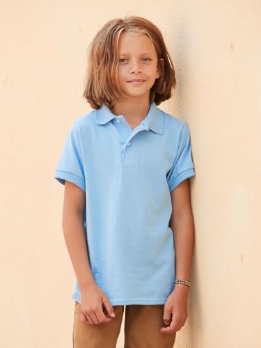 Jerzees Boys' Youth Short Sleeve Polo Shirts, Cotton Blend, Two Button Closure, Regular Fit, Sizes S-XL4