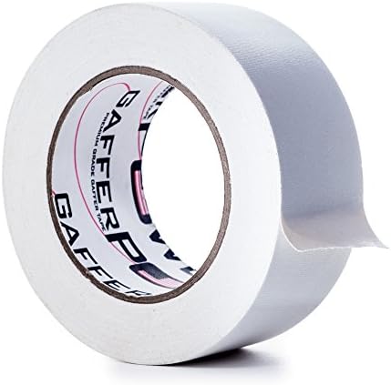 Gaffer Power Real Professional Premium Grade Gaffer Tape Made in The USA - White 2 Inch X 30 Yards - Heavy Duty Gaffer's Tape - Non-Reflective - Multipurpose - Better Than Duct Tape
