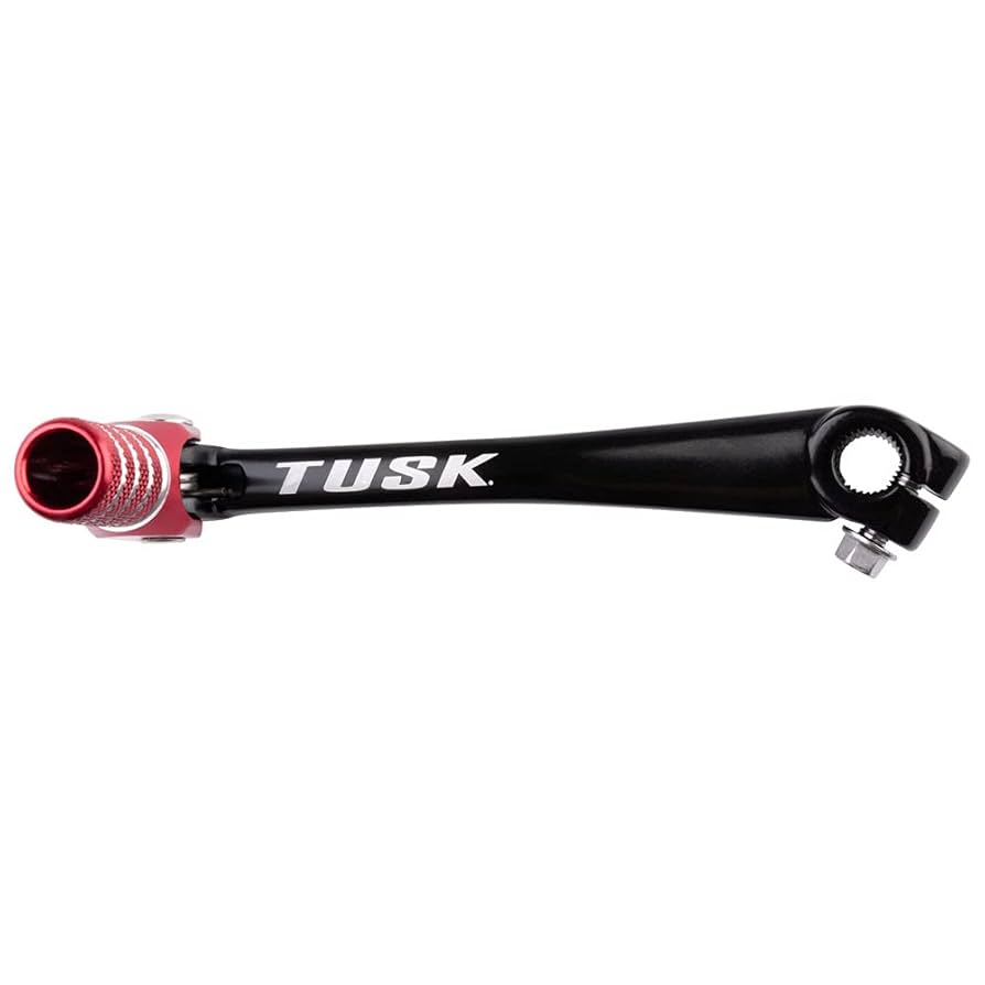 Amazon.com: TUSK Folding Shift Lever Black/Red Tip for