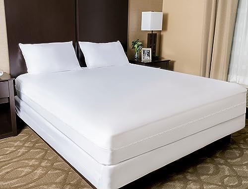 Zippered Twin XL Mattress Protector (5"-7" Depth) - Bed Bug Waterproof Mattress Cover, Premium Quality Hypoallergenic Encasement White