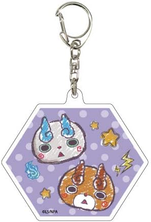 Amazon 妖怪ウォッチ ぷにぷに 02 コマさん コマじろう グラフアートデザイン アクリルキーホルダー 6角形 アニメ 萌えグッズ 通販