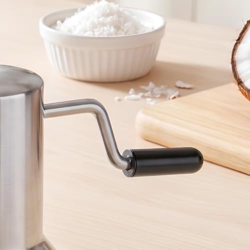 Image of Nestasia Stainless Steel Manual Coconut Scraper - Durable Food-Grade Steel Nariyal Shredder for Home & Kitchen | Fresh Coconut Grater with Sharp Scraping Blade & Easy-Grip Handle
