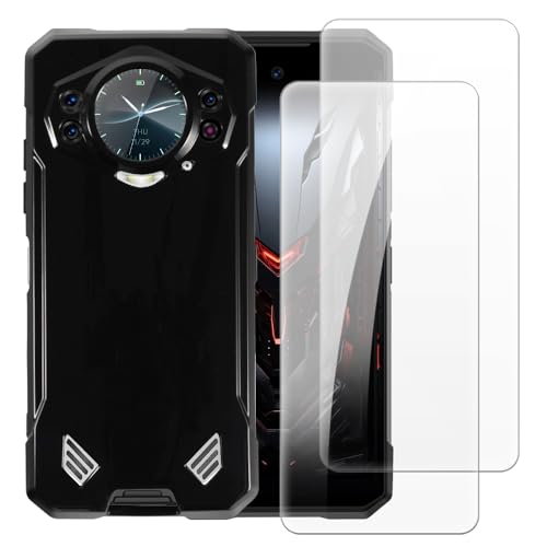 Shantime �P�[�X�{2�����苭���K���X�Z�b�g Doogee S200 X �Ƃ̌݊������� �ϏՌ��J�o�[���S�ʕی�X�N���[���v���e�N�^�[(�u���b�N)