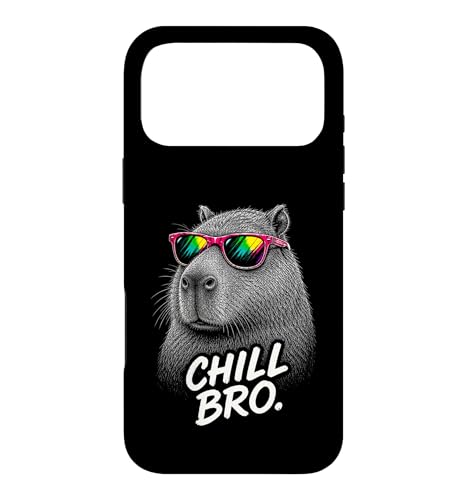 Chill Bro Cooler Capybara �T���O���X ��������Q�[�}�[ �X�}�z�P�[�X iPhone 17 Pro Max �p