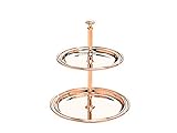 Marke Zilverstad Zilverstad Étagère Elegance, 2-Fach, klein, verkupfert, Eisen, Kupferfarben, 14 x 14 x 15.9 cm