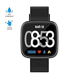 GOKOO Smartwatch Mujer Hombre, Impermeable Reloj Inteligente Elegante Monitores de Actividad Impermeable IP67 con Monitor de Sueño Pulsómetros Podómetro Contador de Caloría Compatible con iOS Android