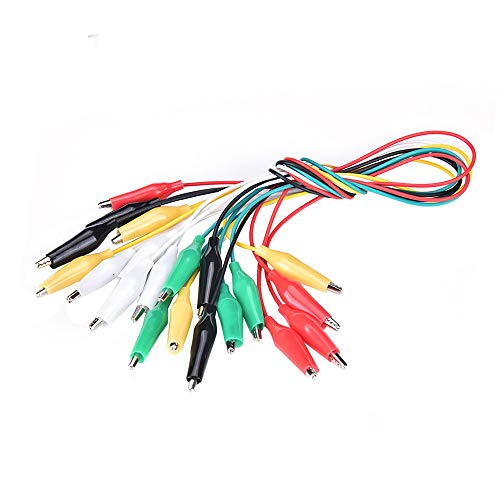 Vipithy 10 Pcs/Set Double-Ended Crocodile Clips Cable Alligator Clips Wires Testing Wires