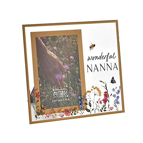 Floral Glass Photo Frame 4 x 6 - Nanna